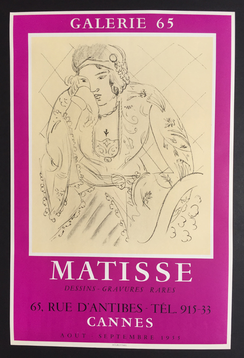 Henri Matisse Poster Galerie 65 - Cannes