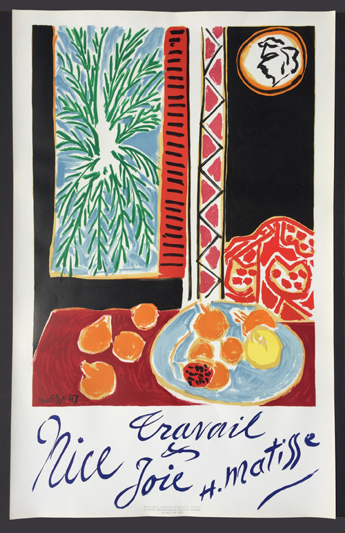 Henri Matisse Poster Travail et Joie Ville de Nice
