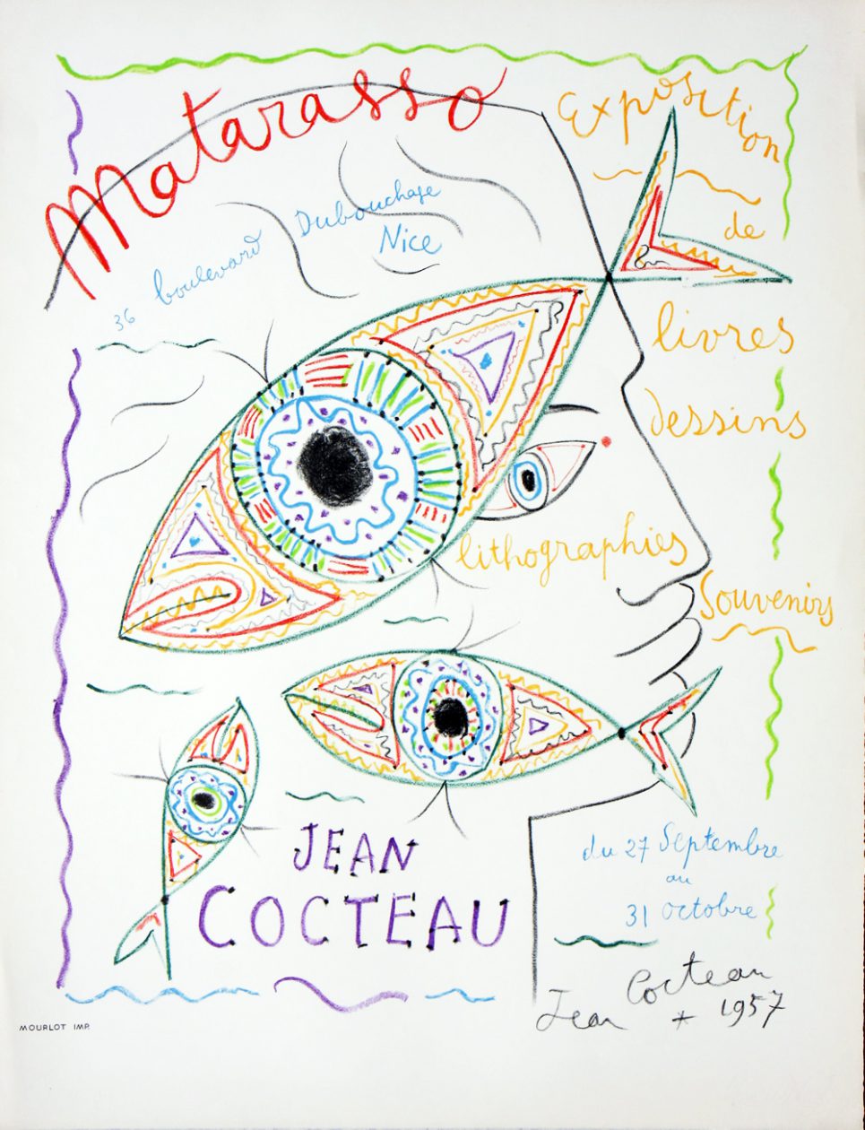 Jean Cocteau Galerie Matarasso Poster