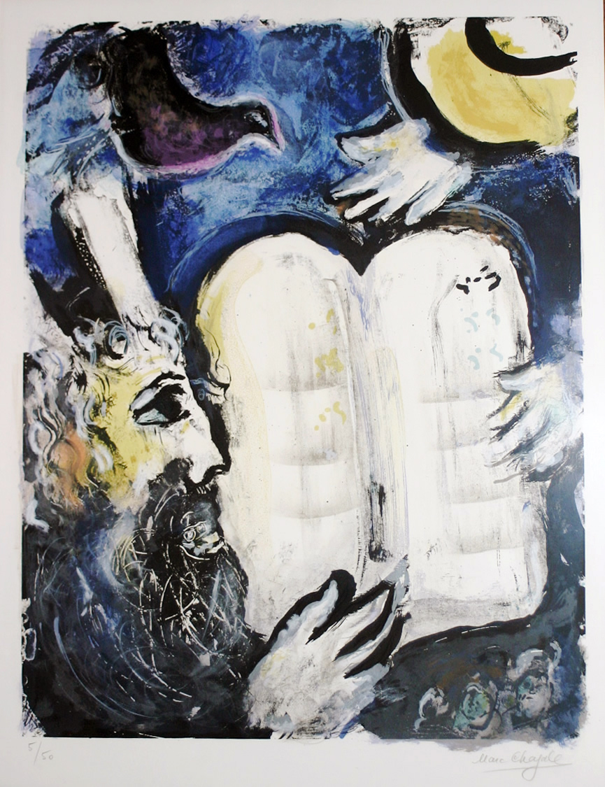 Marc Chagall Moise et les Tables de la Loi