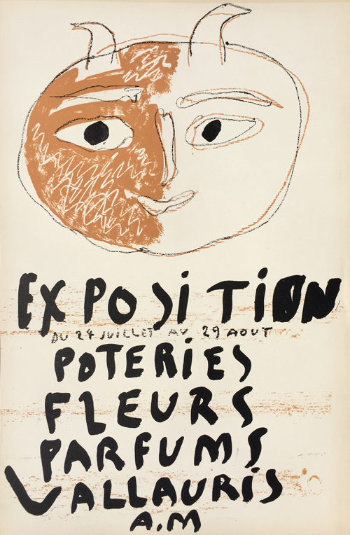 1989 Vintage cm Poteries De Picasso " Mourlot Mini Poster Farbe mit Lithographie 
