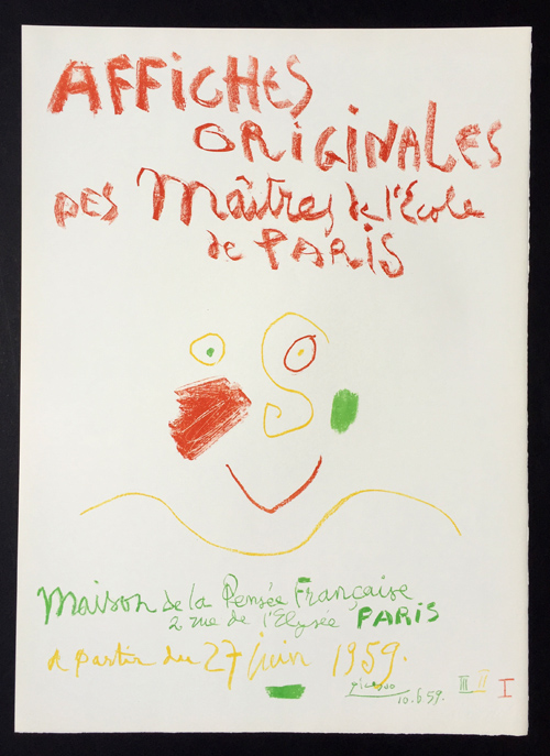 Picasso Affiches Originales des Maitres de l'Ecole de Paris