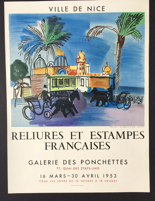 Raoul Dufy Ville de Nice Reliures et Estampes Francaises