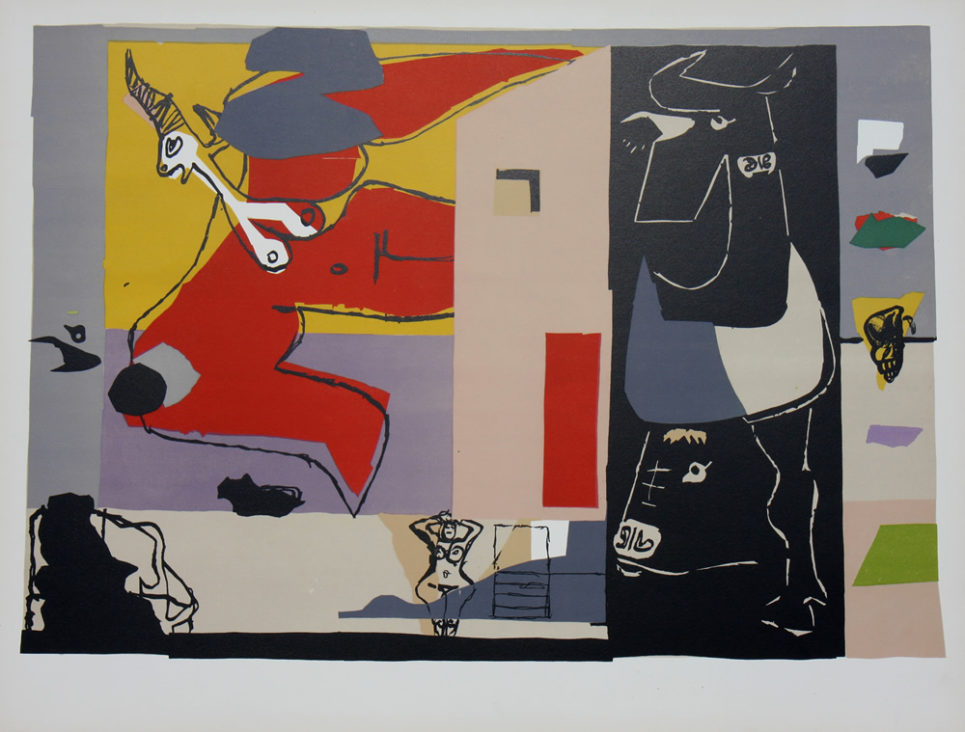 Le Corbusier - Femme Unicorne et Taureau Noir