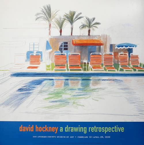 DAVID HOCKNEY - LACMA Hockney Retrospective 1996 - Poster