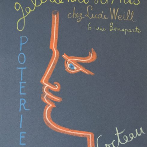 Jean Cocteau - Galerie Pont des Arts Poteries (Blue)