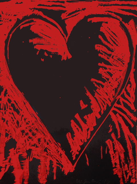 Jim Dine - The Black and Red Heart