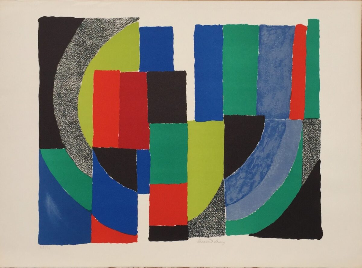 Sonia Delaunay, Patchwork Composition 1970 - Denis Bloch Fine Art Gallery