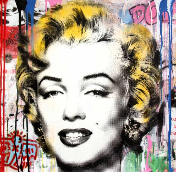 Mr. Brainwash Marilyn (22 x 22) - Denis Bloch Fine Art Gallery