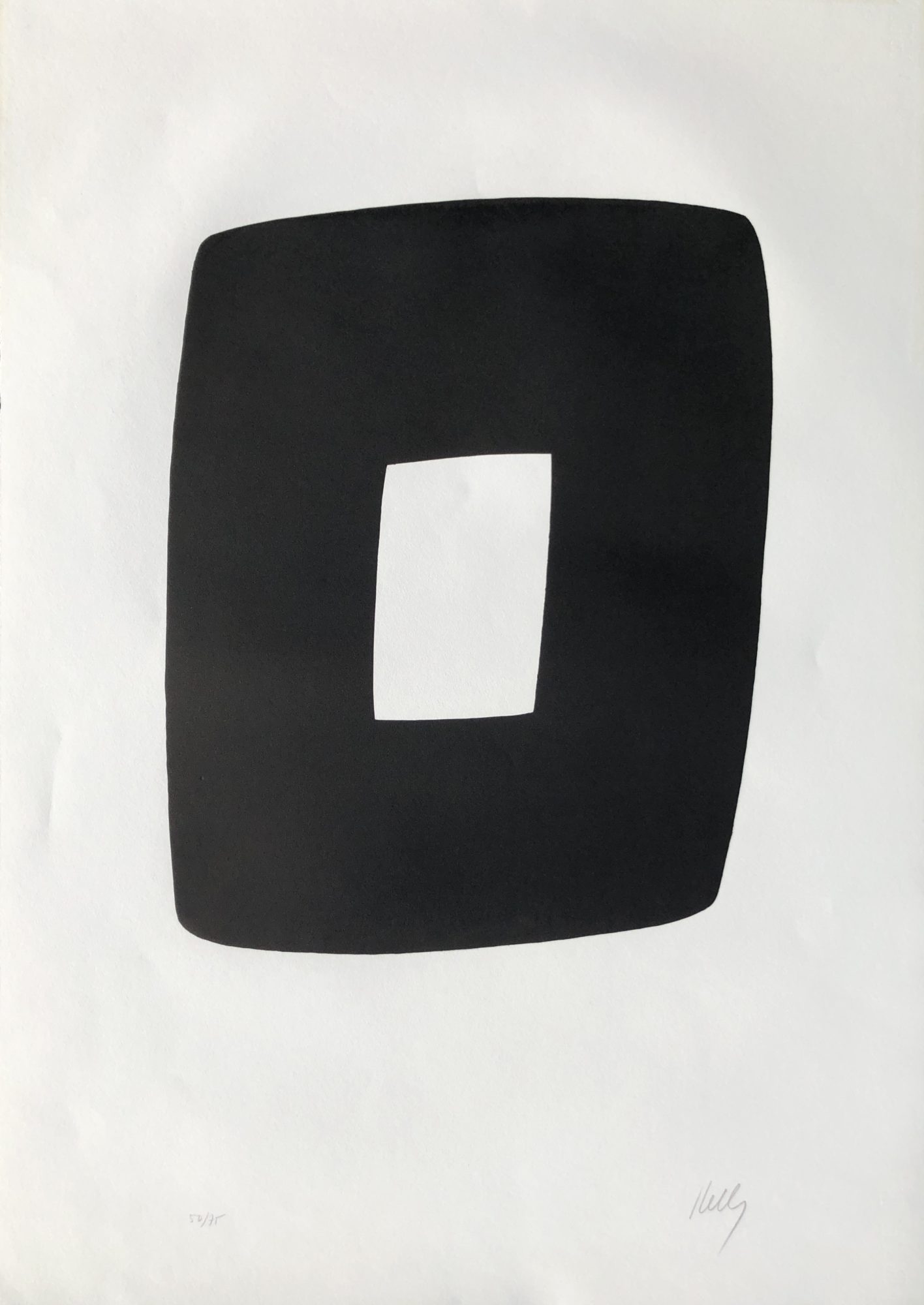 Ellsworth Kelly, Black and White A.9 1964 - Denis Bloch Fine Art