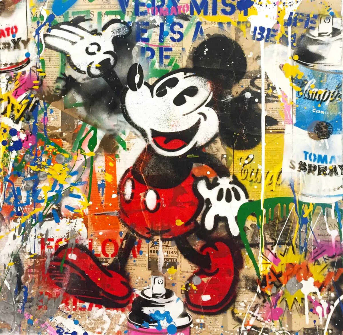 Mr. Brainwash - Mickey (22 X 22) - Denis Bloch Fine Art Gallery Beverly ...