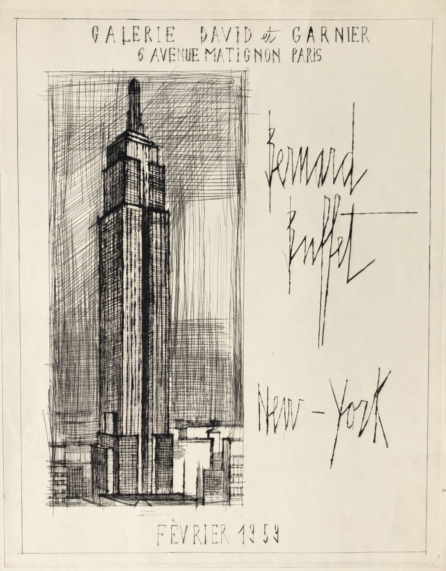 ベルナールビュッフェNEW YORK-Empire State Buildingコメントなし即