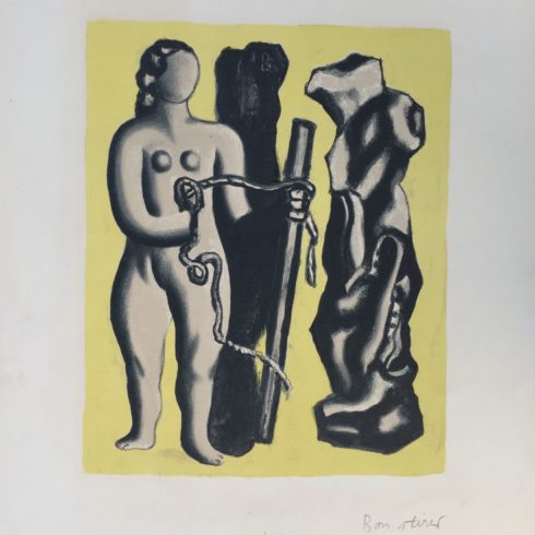 Fernand Leger - Femme sur fond jaune