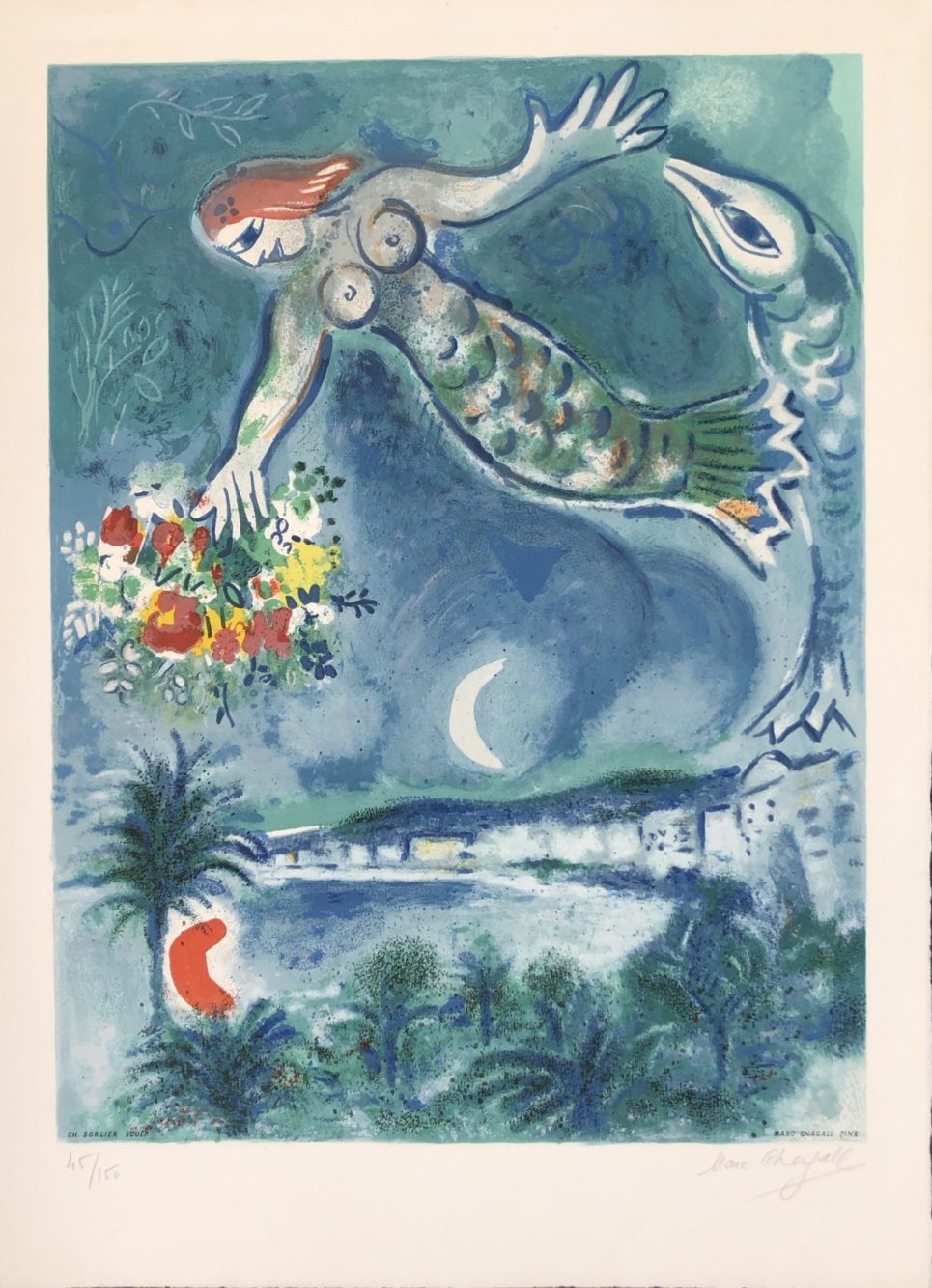 Marc Chagall - Sirène et Poisson