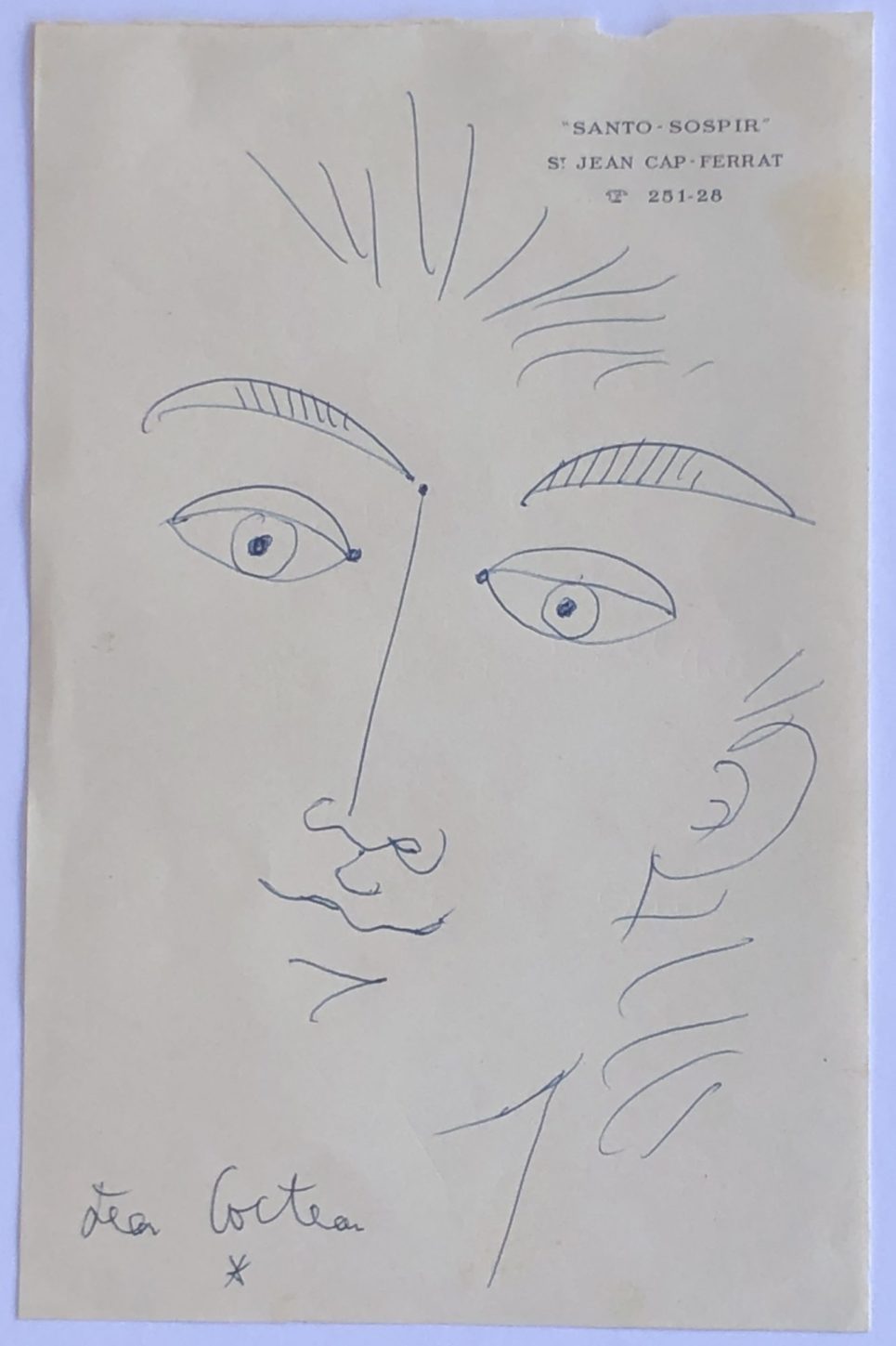 Jean Cocteau - Portrait of a Boy (Pen)