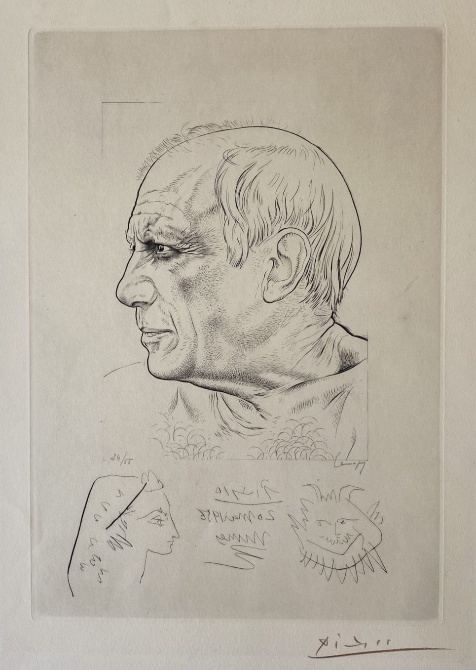 Pablo Picasso - Paul Lemagny - Portrait de Picasso