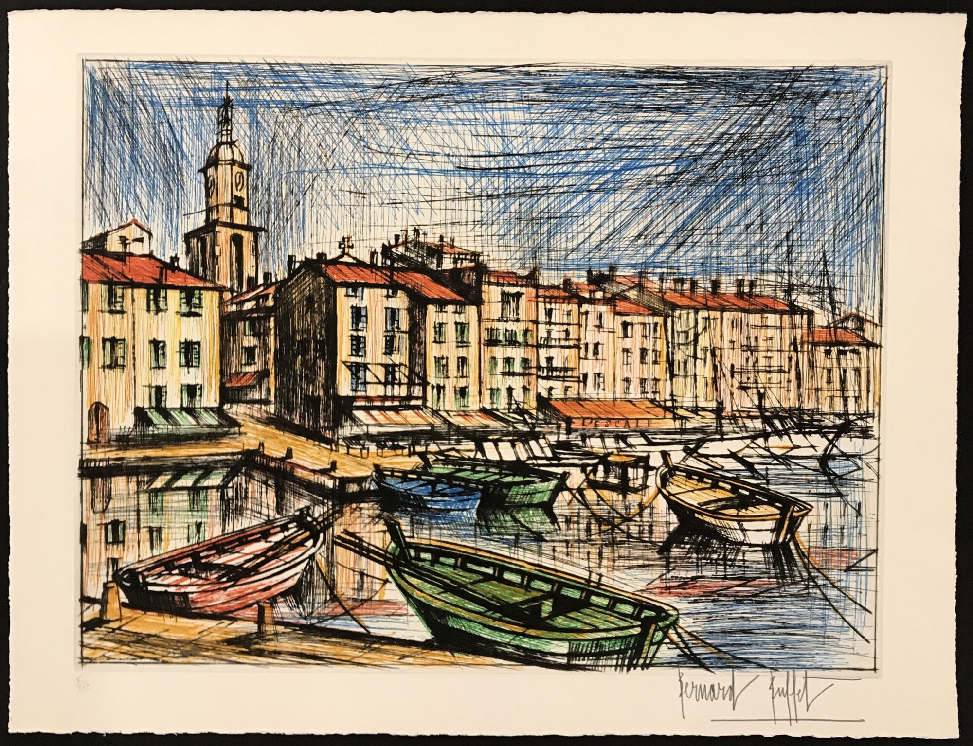 Bernard Buffet, Saint-Tropez, Le Port, 1978 | Denis Bloch Fine Art