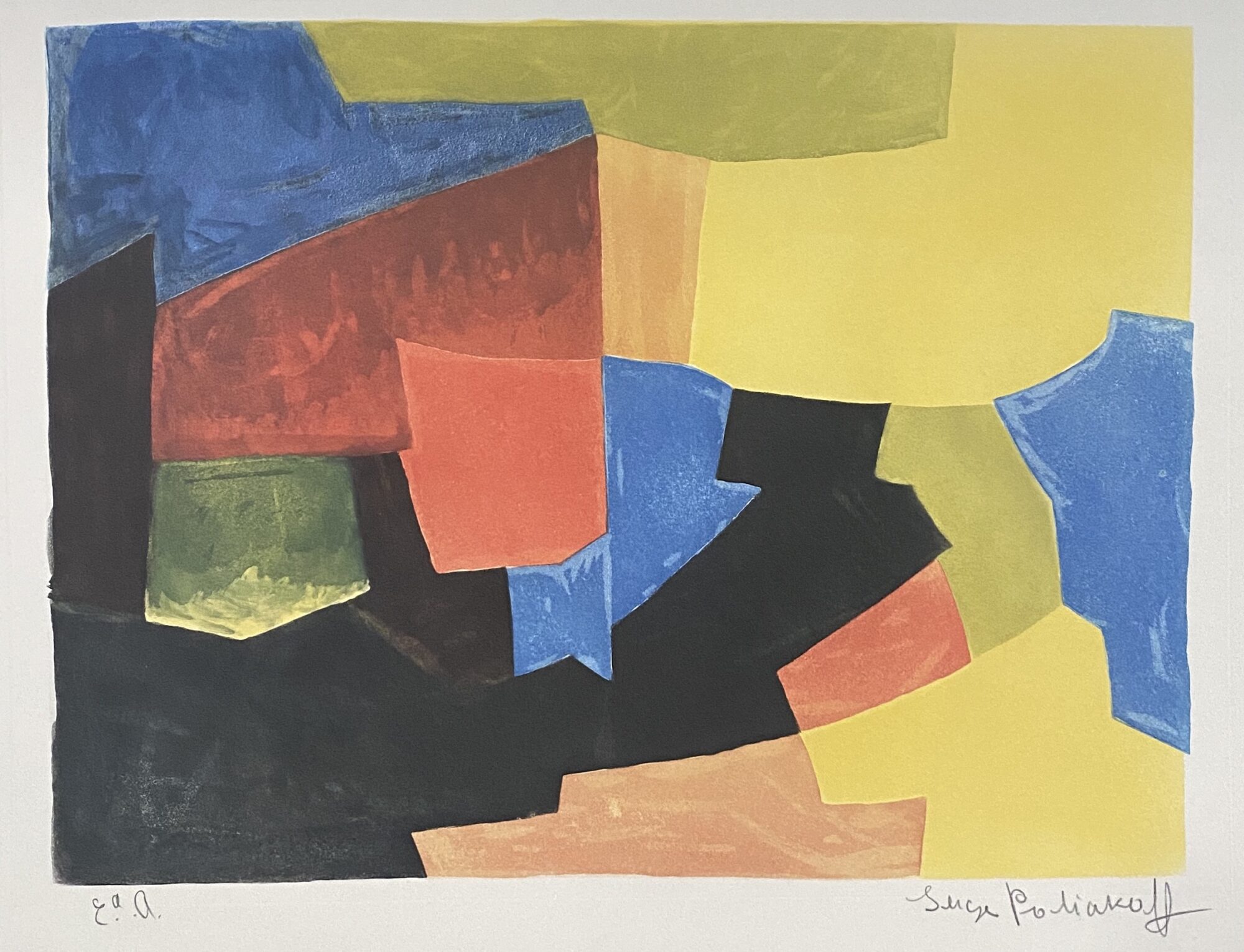 Serge Poliakoff Composition In Black Yellow Blue And Red 1966 Serge Poliakoff Composition In Black Yellow Blue And Red 1966