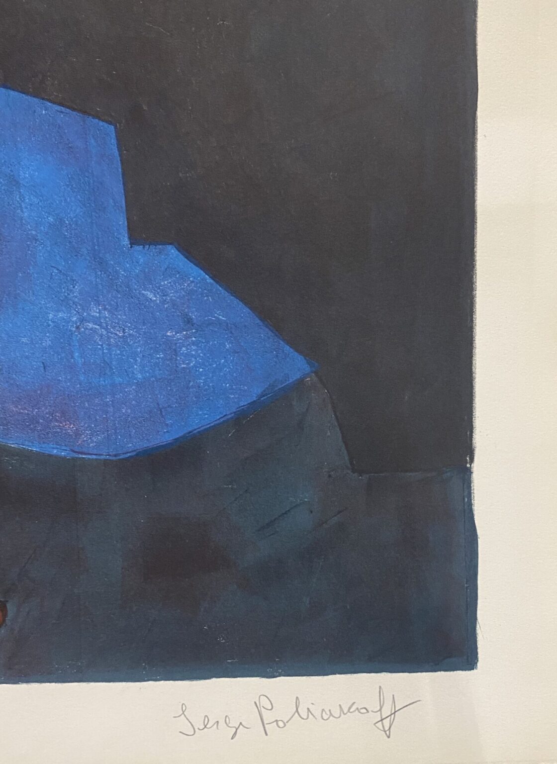 Serge Poliakoff, Composition in red, blue, and black, 1969